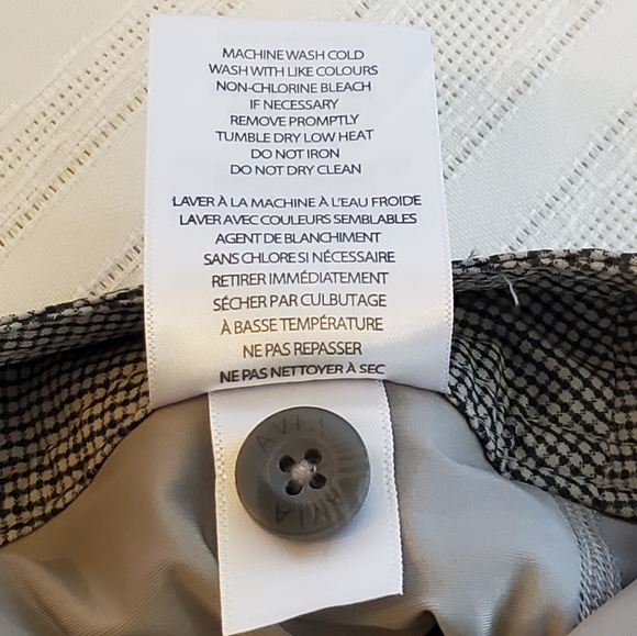 Avia Skort Large Black and White Plaid Pattern - Picture 8 of 9